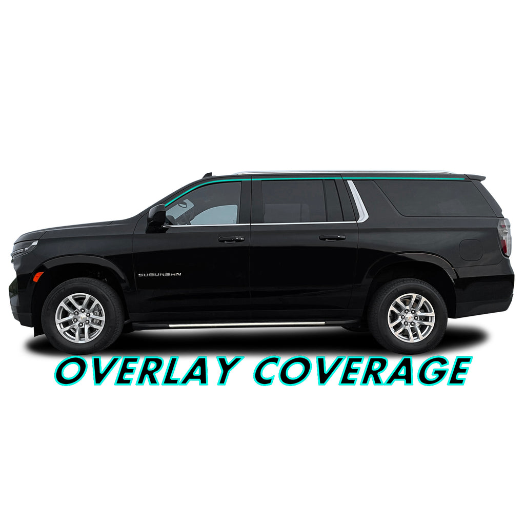 2021-2024 Chevrolet Suburban | Window Trim Accent PreCut Vinyl Wrap
