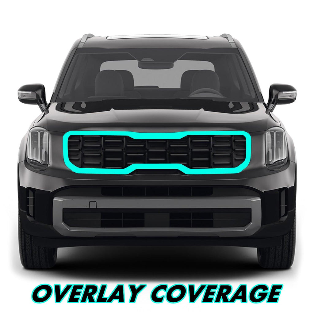 2023-2025 Kia Telluride | Front Grill Trim Chrome Delete PreCut Vinyl Wrap