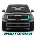 2023-2025 Kia Telluride | Front Grill Trim Chrome Delete PreCut Vinyl Wrap