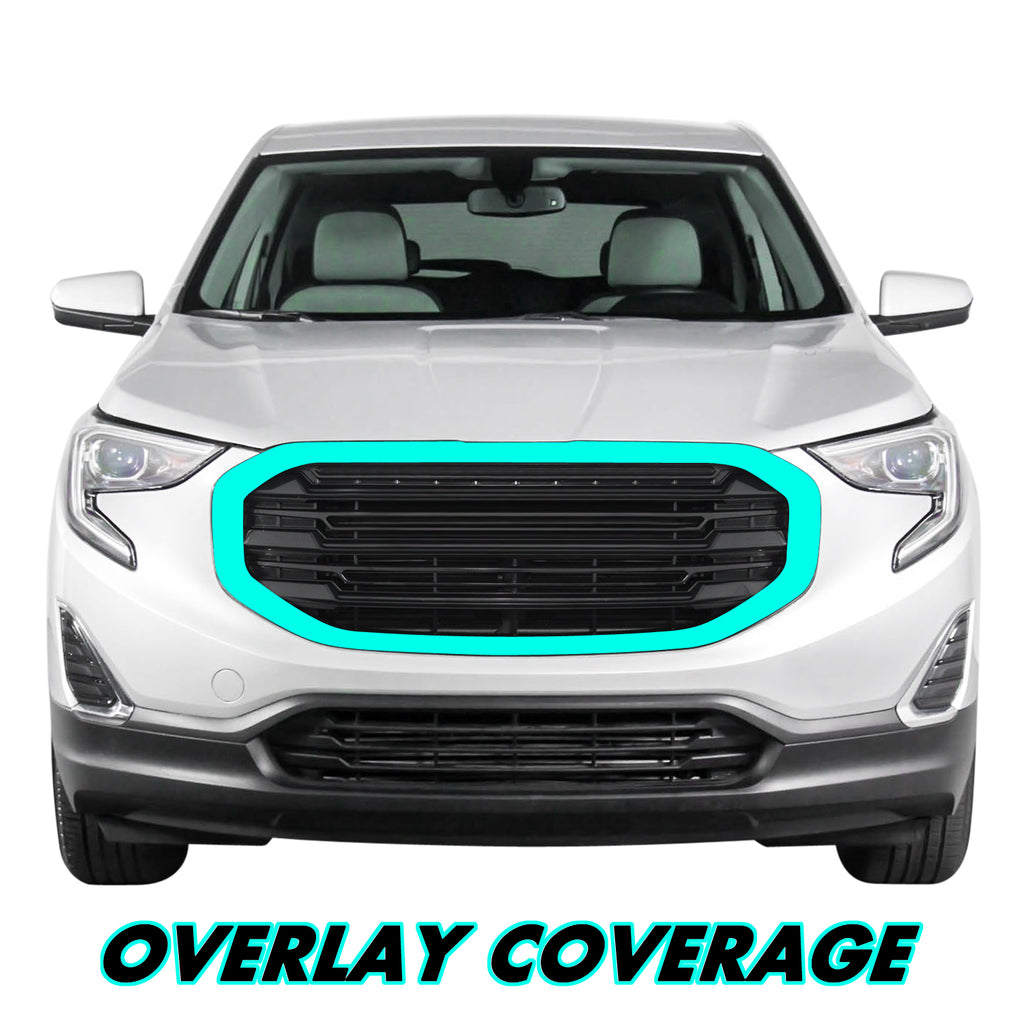 2018-2021 GMC Terrain | Front Grill Trim Chrome Delete PreCut Vinyl Wrap