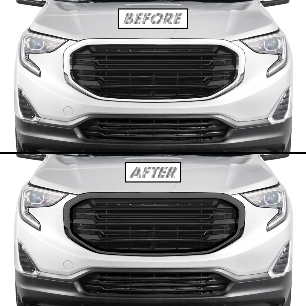 2018-2021 GMC Terrain | Front Grill Trim Chrome Delete PreCut Vinyl Wrap