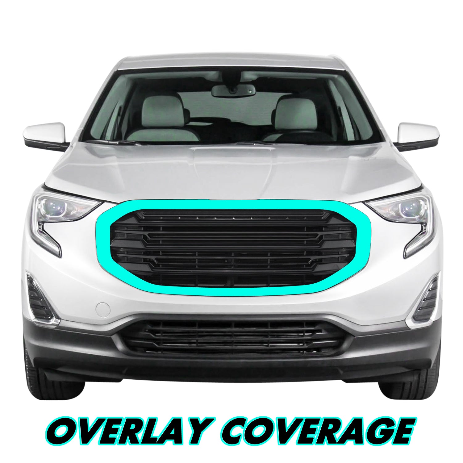 2018-2021 GMC Terrain | Front Grill Trim Chrome Delete PreCut Vinyl Wrap