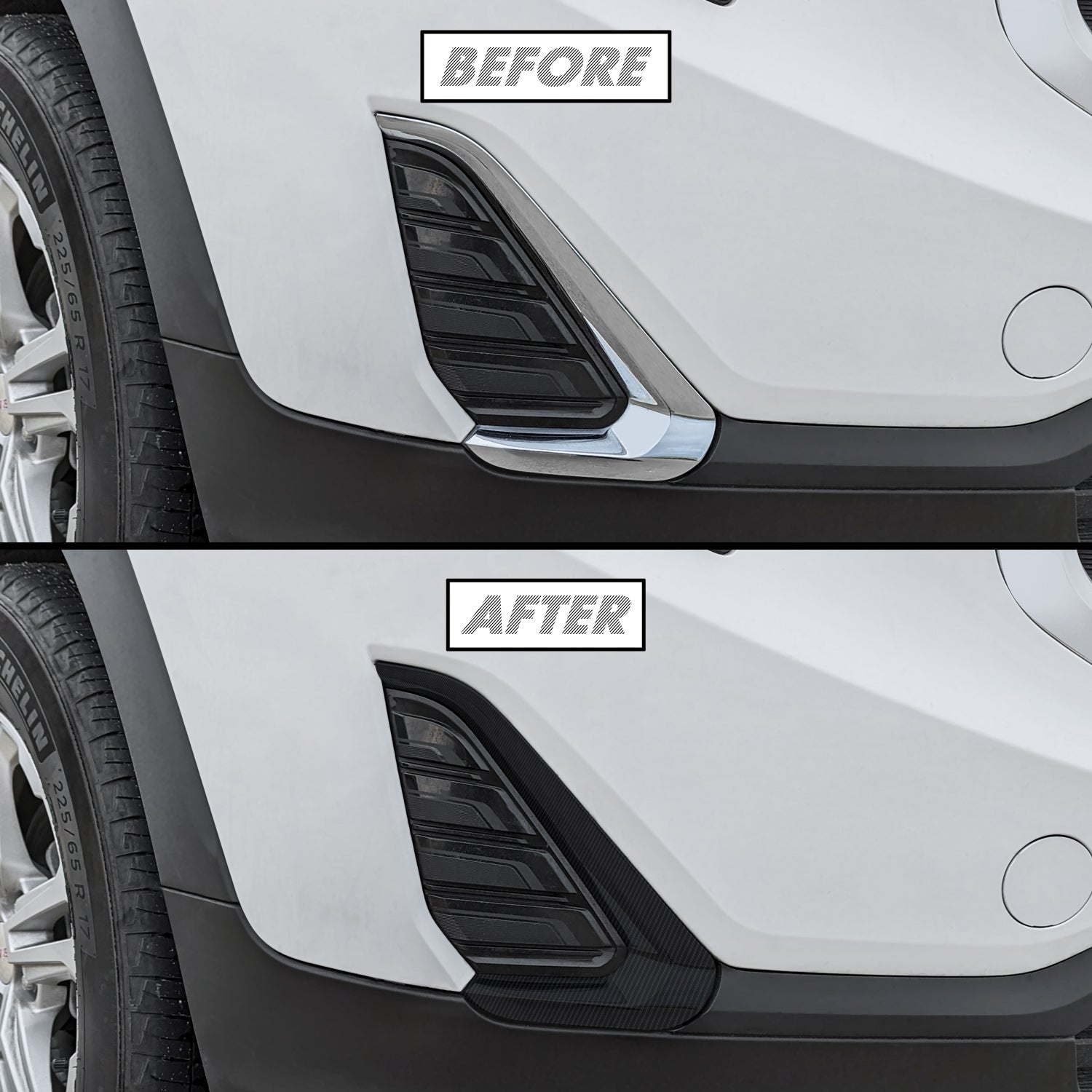 2018-2021 GMC Terrain | Fog Light Trim Chrome Delete PreCut Vinyl Wrap