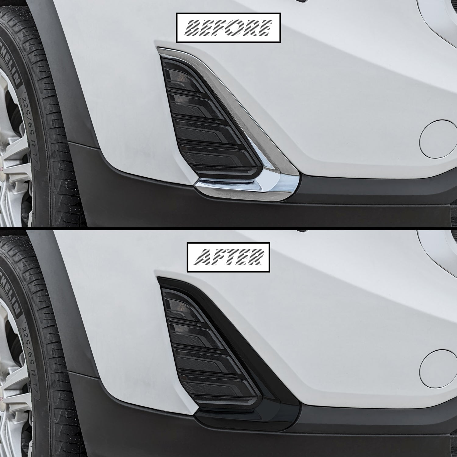 2018-2021 GMC Terrain | Fog Light Trim Chrome Delete PreCut Vinyl Wrap