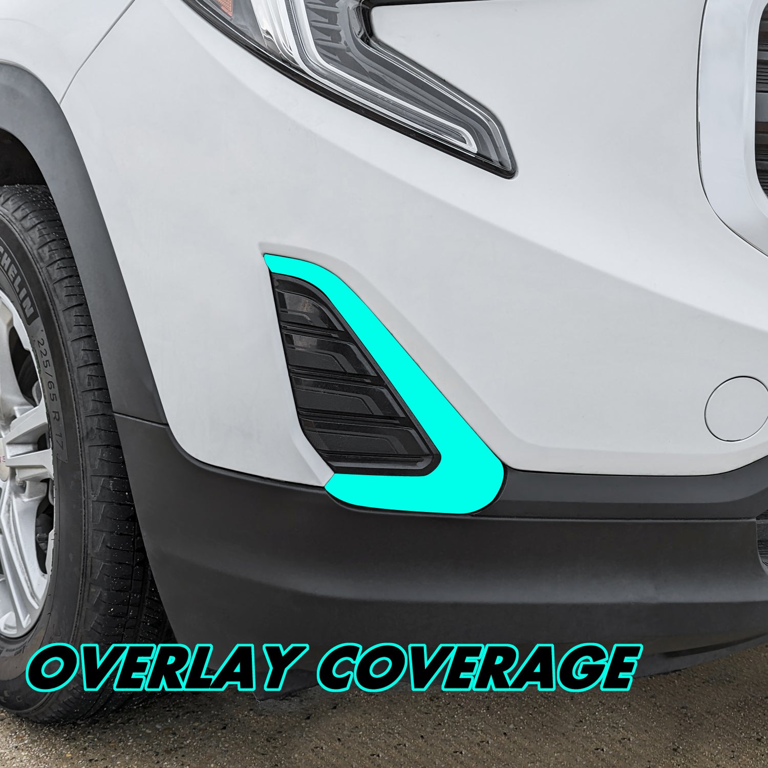 2018-2021 GMC Terrain | Fog Light Trim Chrome Delete PreCut Vinyl Wrap