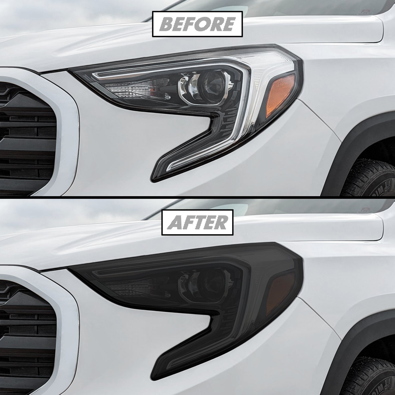 2018-2021 GMC Terrain | Headlight PreCut Tint Overlays