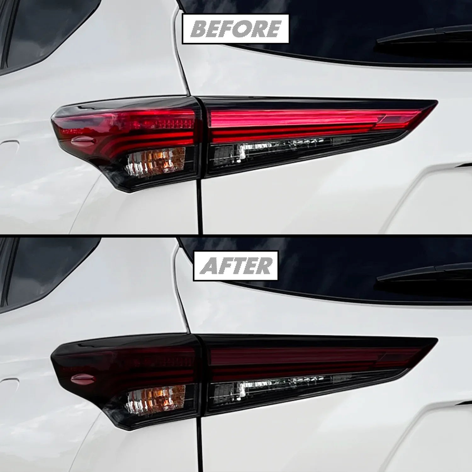 2020-2023 Toyota Highlander | Tail Light Cutout PreCut Tint Overlays