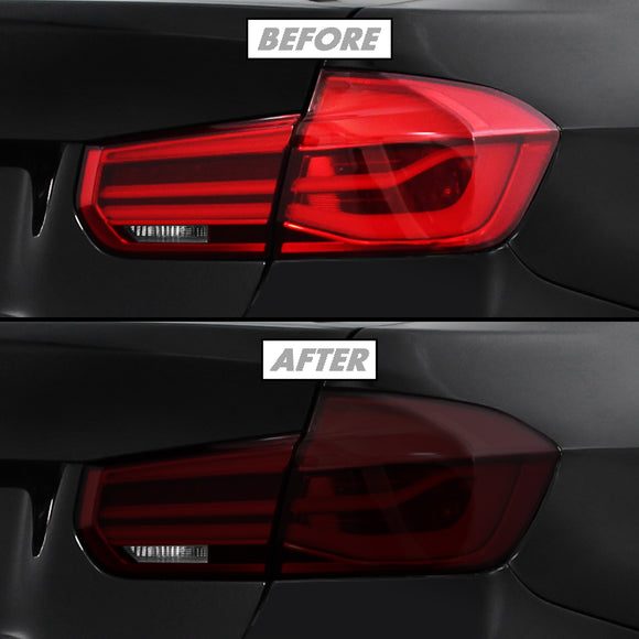 2016-2018 BMW 3 Series F30 Sedan | Tail Light Cutout PreCut Tint Overlays