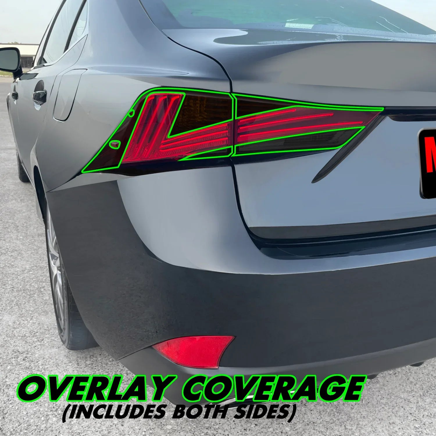 2017-2020 Lexus IS | Tail Light Cutout PreCut Tint Overlays