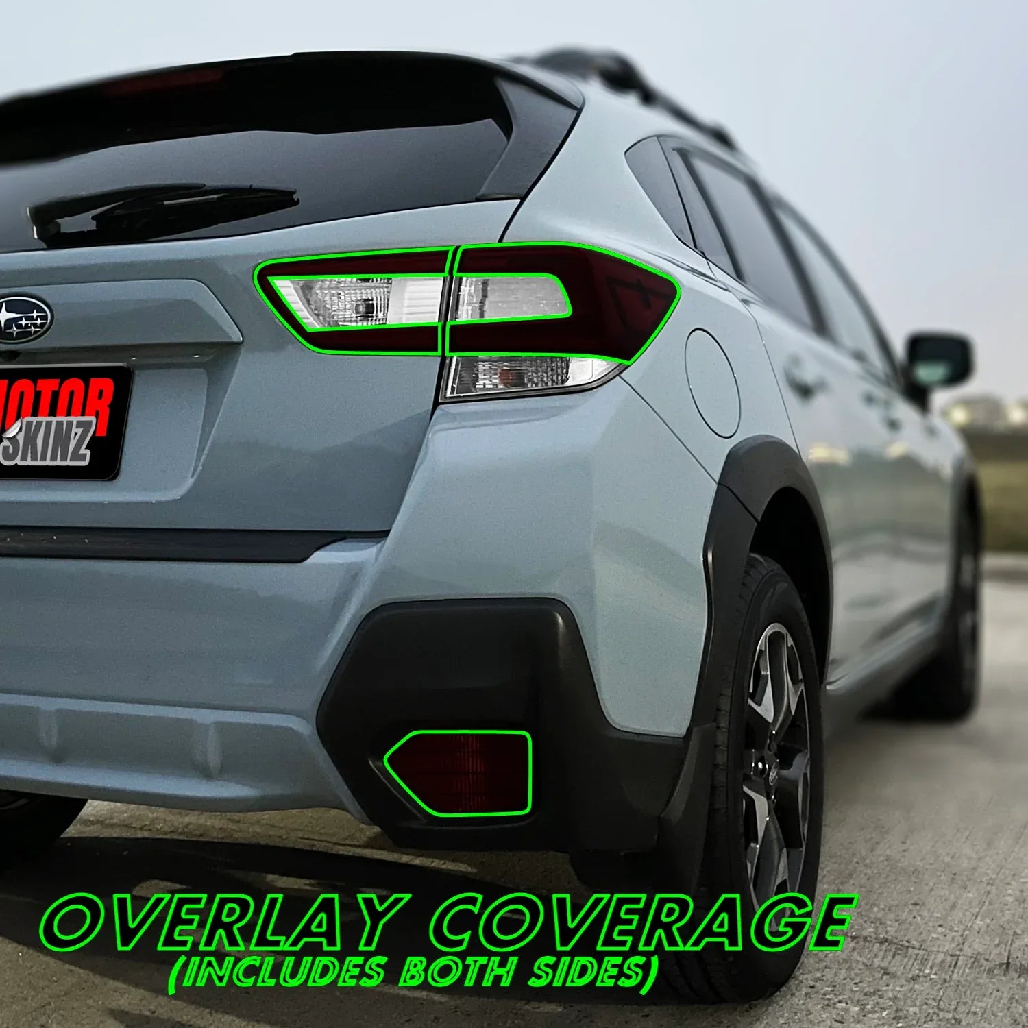 2018-2022 Subaru Crosstrek | Tail Light Cutout PreCut Tint Overlays