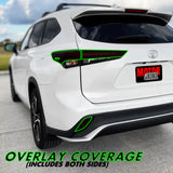 2020-2023 Toyota Highlander | Tail Light Cutout PreCut Tint Overlays