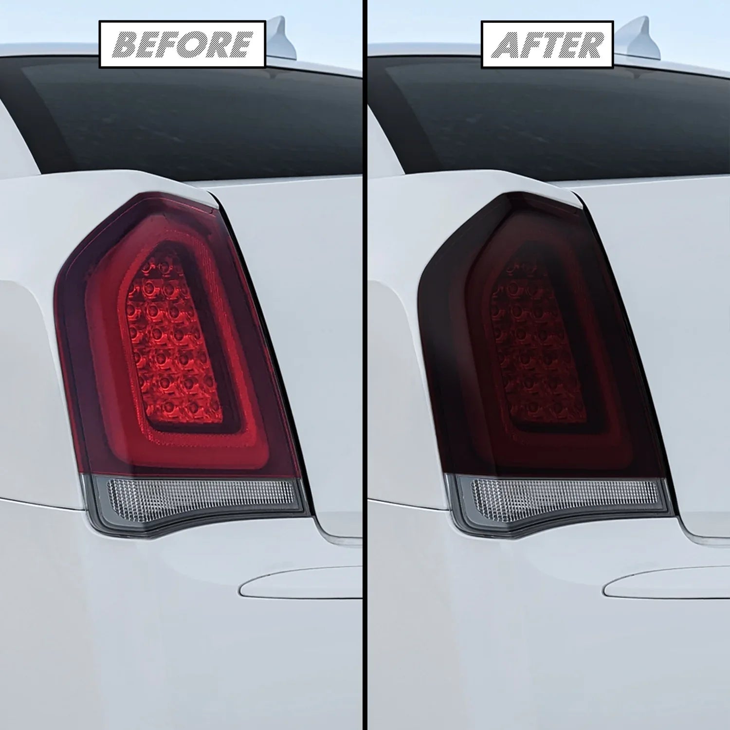 2015-2023 Chrysler 300 / 300C | Tail Light Cutout PreCut Tint Overlays
