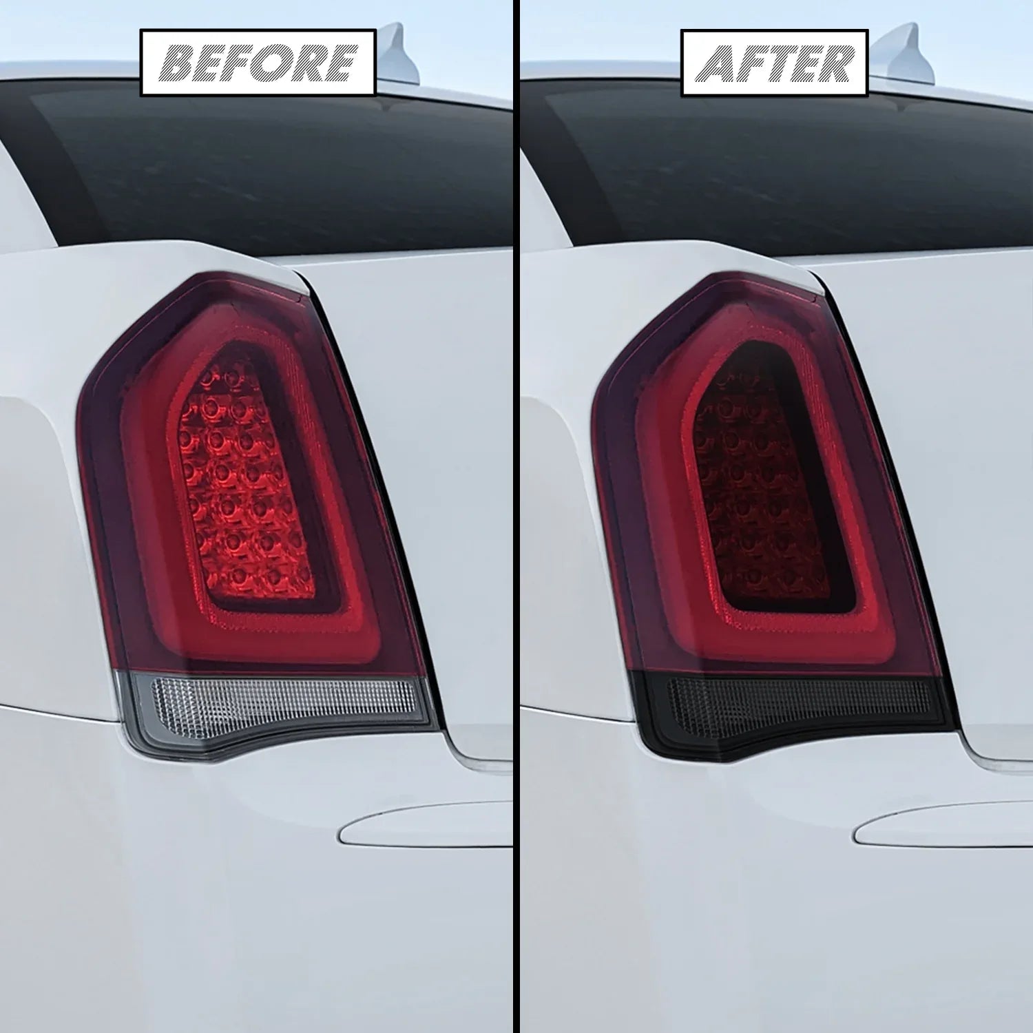 2015-2023 Chrysler 300 / 300C | Tail Light Inner & Reverse PreCut Tint Overlays