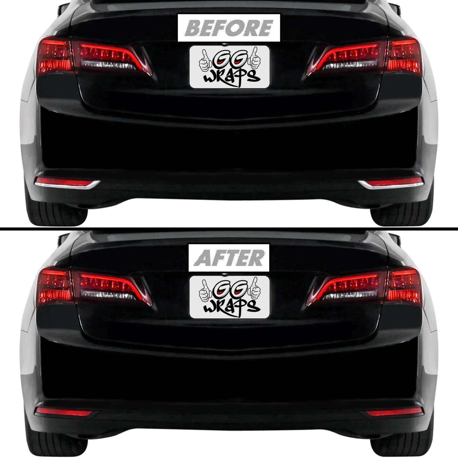2015-2017 Acura TLX | Rear Reflector Trim Chrome Delete PreCut Vinyl Wrap