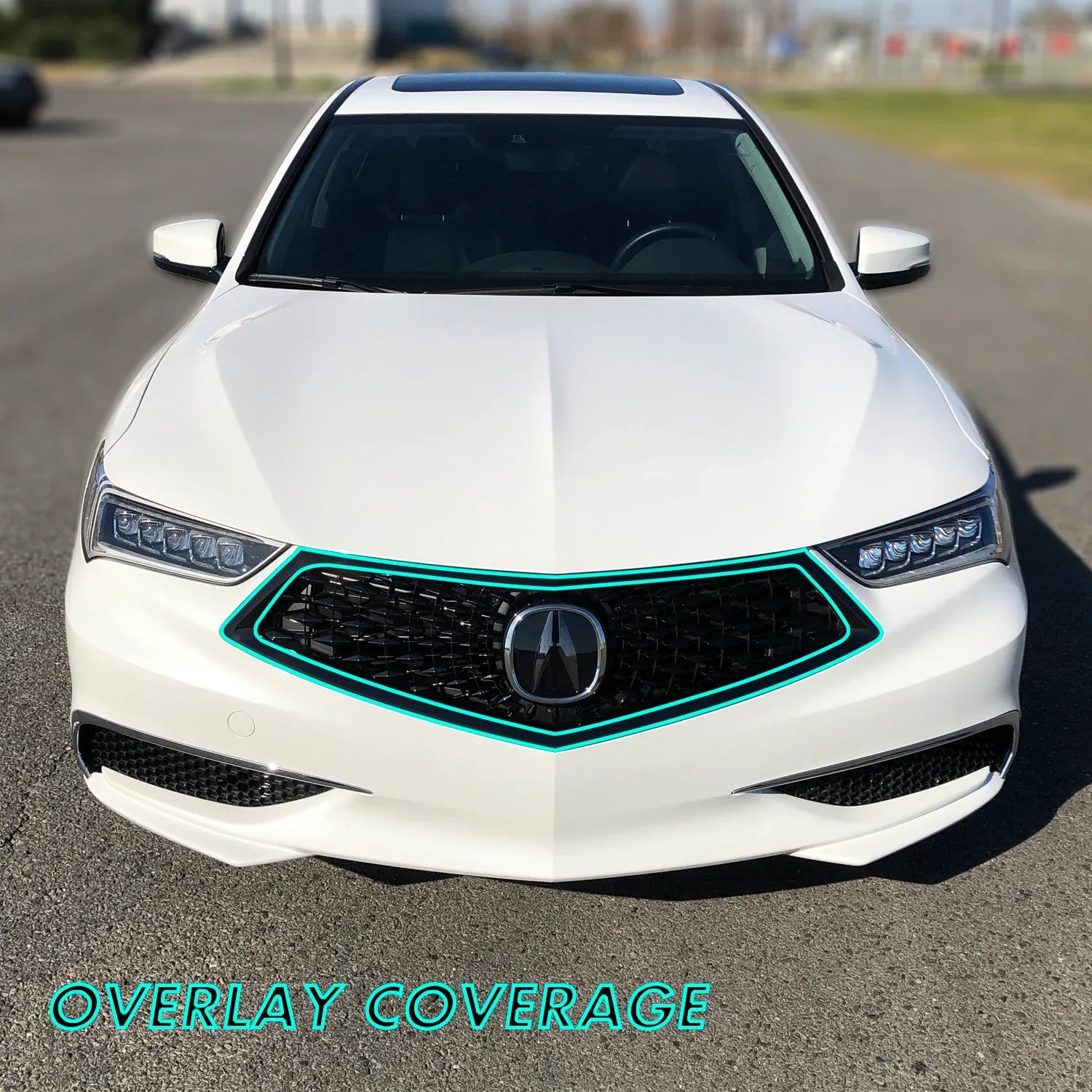 2018-2020 Acura TLX | Front Grill Trim Chrome Delete PreCut Vinyl Wrap