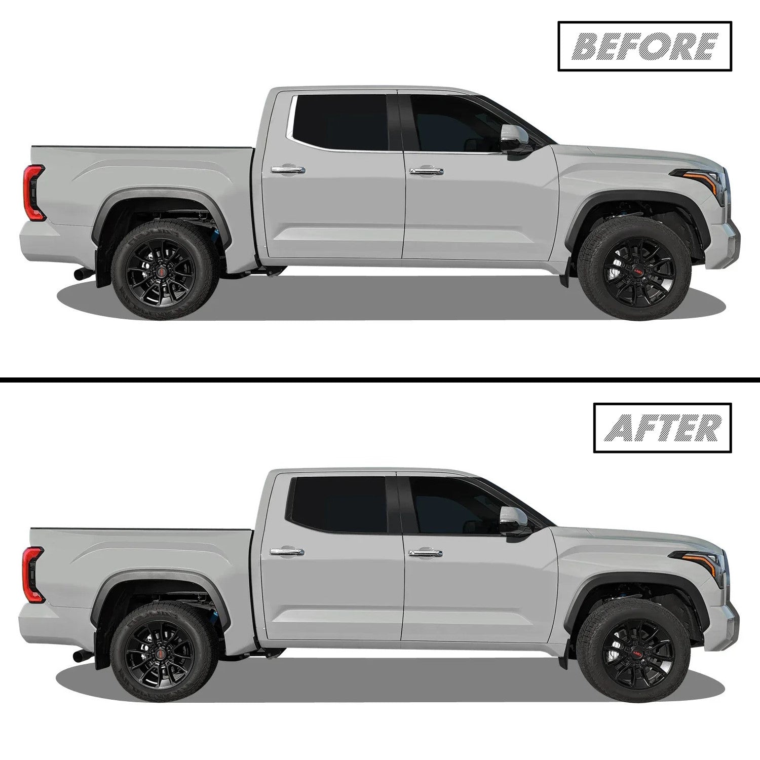 2022-2026 Toyota Tundra | Window Trim Chrome Delete PreCut Vinyl Wrap