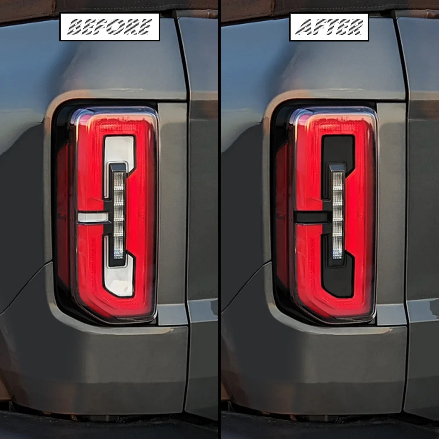 2021-2023 Ford Bronco | Tail Light Turn Signal PreCut Tint Overlays