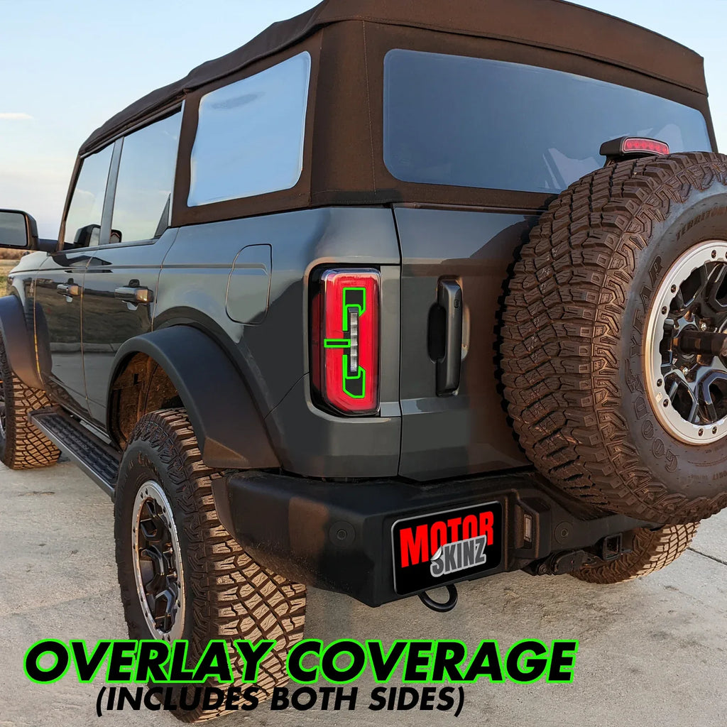 2021-2023 Ford Bronco | Tail Light Turn Signal PreCut Tint Overlays