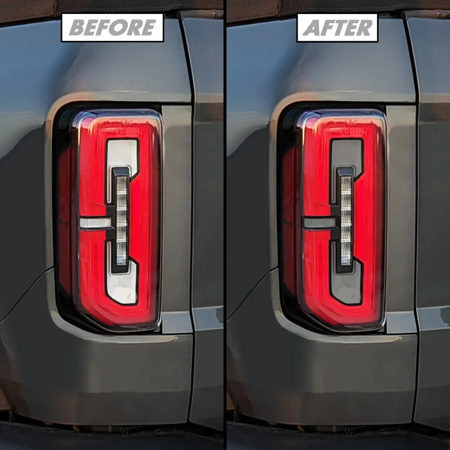 2021-2023 Ford Bronco | Tail Light Turn Signal PreCut Tint Overlays