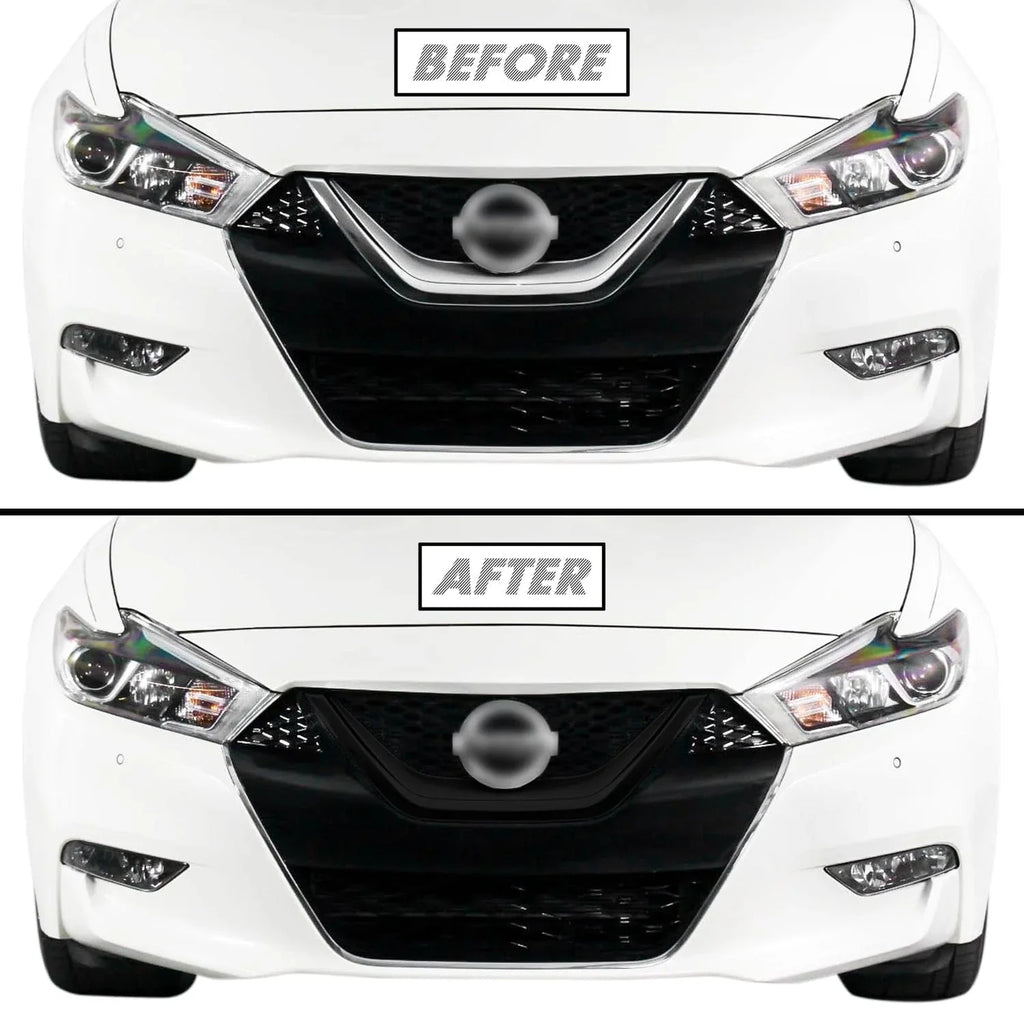 2016-2018 Nissan Maxima | Upper Front Grill Trim Chrome Delete PreCut Vinyl Wrap