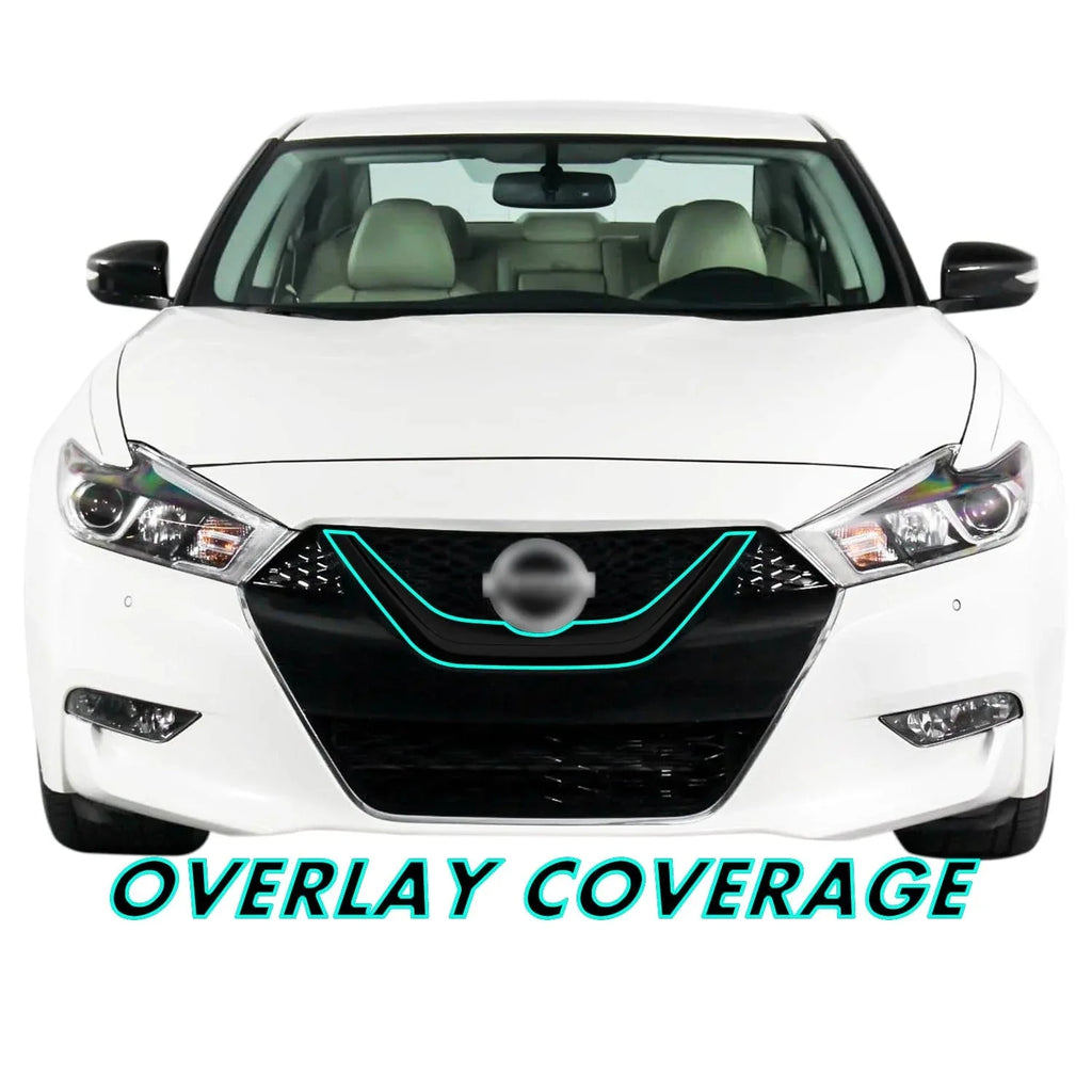 2016-2018 Nissan Maxima | Upper Front Grill Trim Chrome Delete PreCut Vinyl Wrap