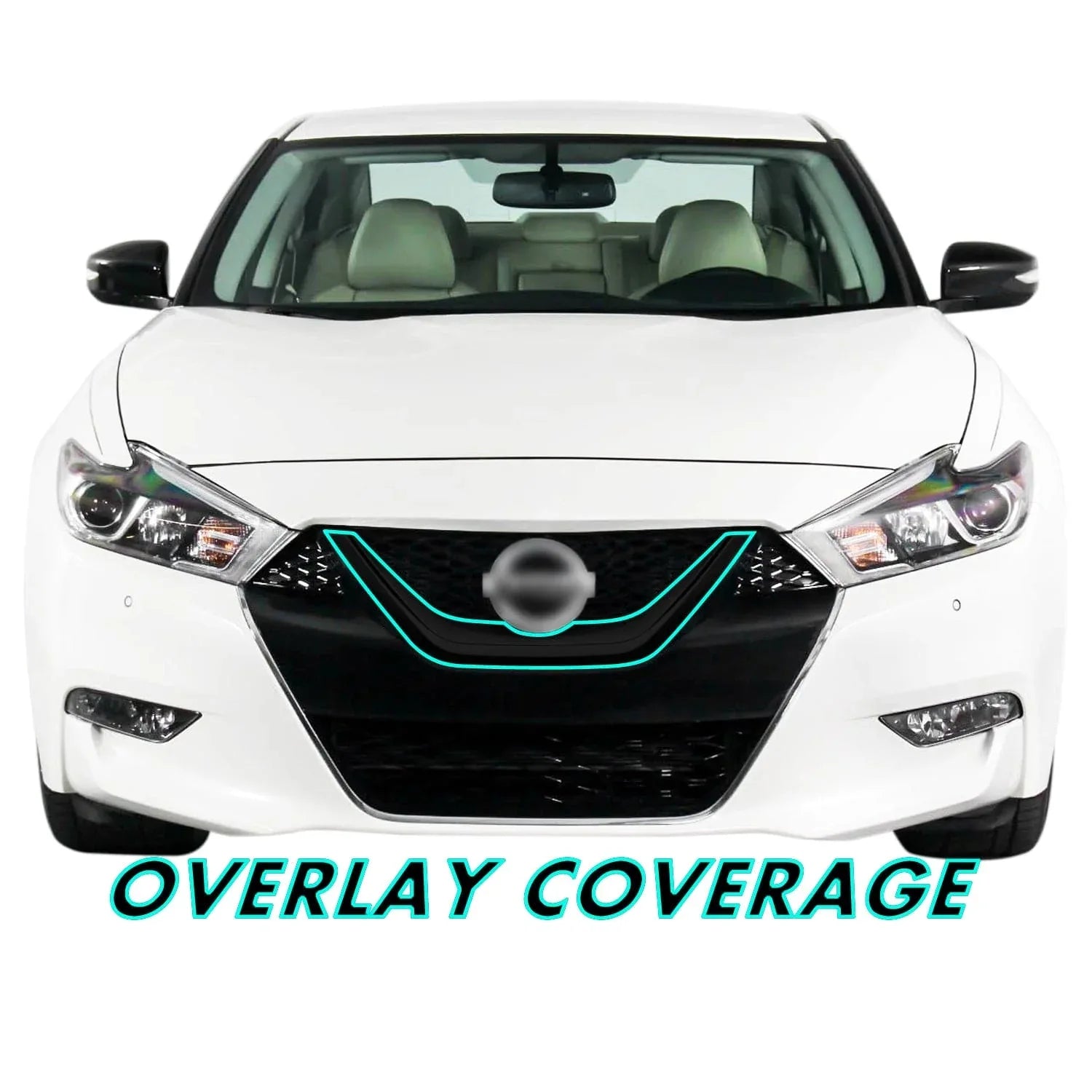 2016-2018 Nissan Maxima | Upper Front Grill Trim Chrome Delete PreCut Vinyl Wrap
