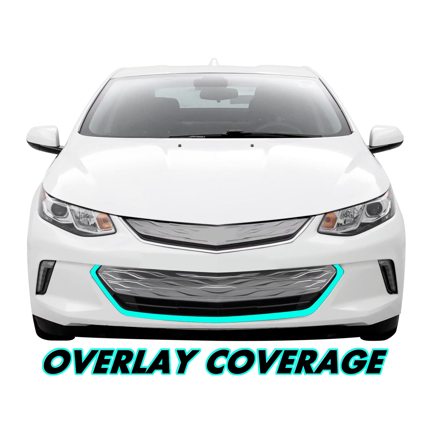 2016-2019 Chevrolet Volt | Lower Front Grill Trim Chrome Delete PreCut Vinyl Wrap