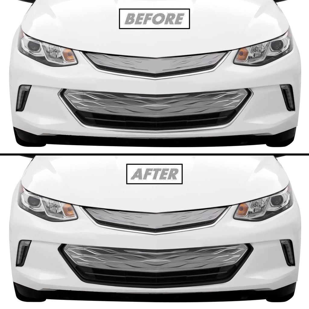 2016-2019 Chevrolet Volt | Lower Front Grill Trim Chrome Delete PreCut Vinyl Wrap