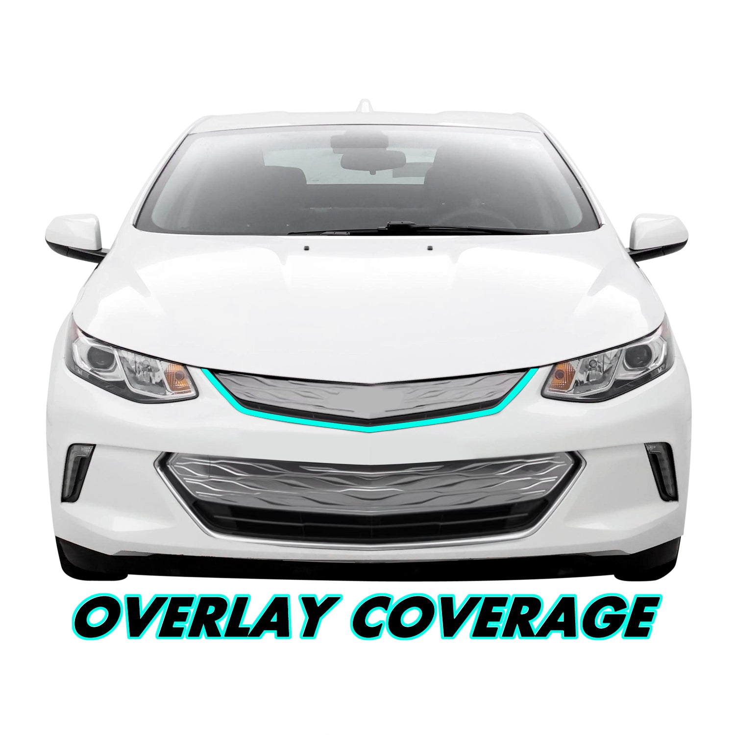 2016-2019 Chevrolet Volt | Upper Front Grill Trim Chrome Delete PreCut Vinyl Wrap