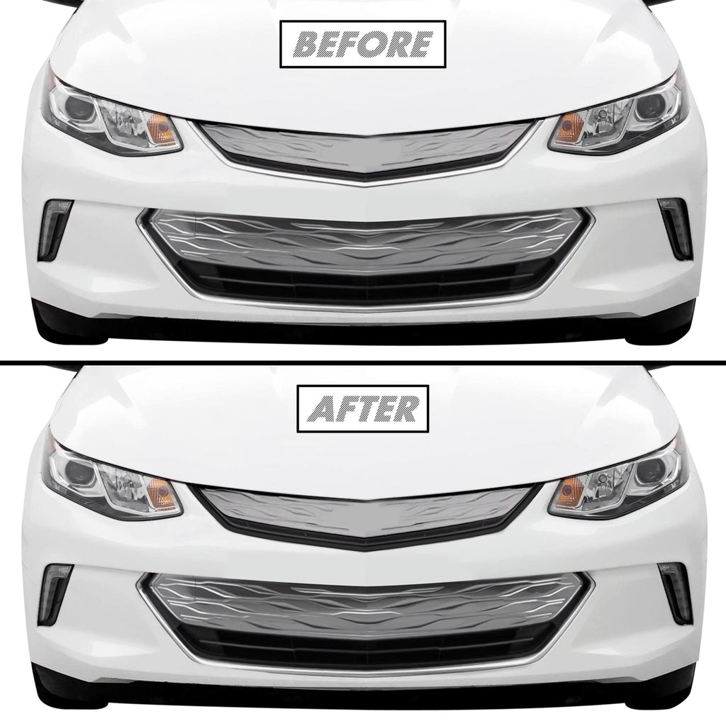 2016-2019 Chevrolet Volt | Upper Front Grill Trim Chrome Delete PreCut Vinyl Wrap