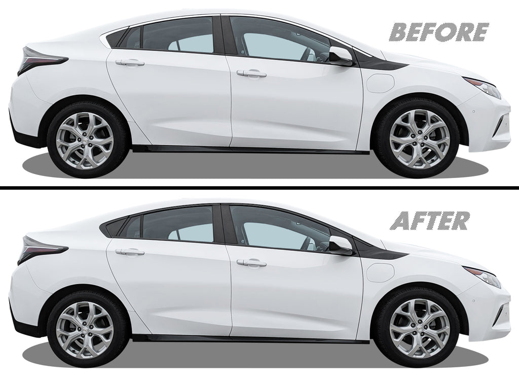 2016-2019 Chevrolet Volt | Window Trim Chrome Delete PreCut Vinyl Wrap
