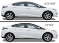 2016-2019 Chevrolet Volt | Window Trim Chrome Delete PreCut Vinyl Wrap