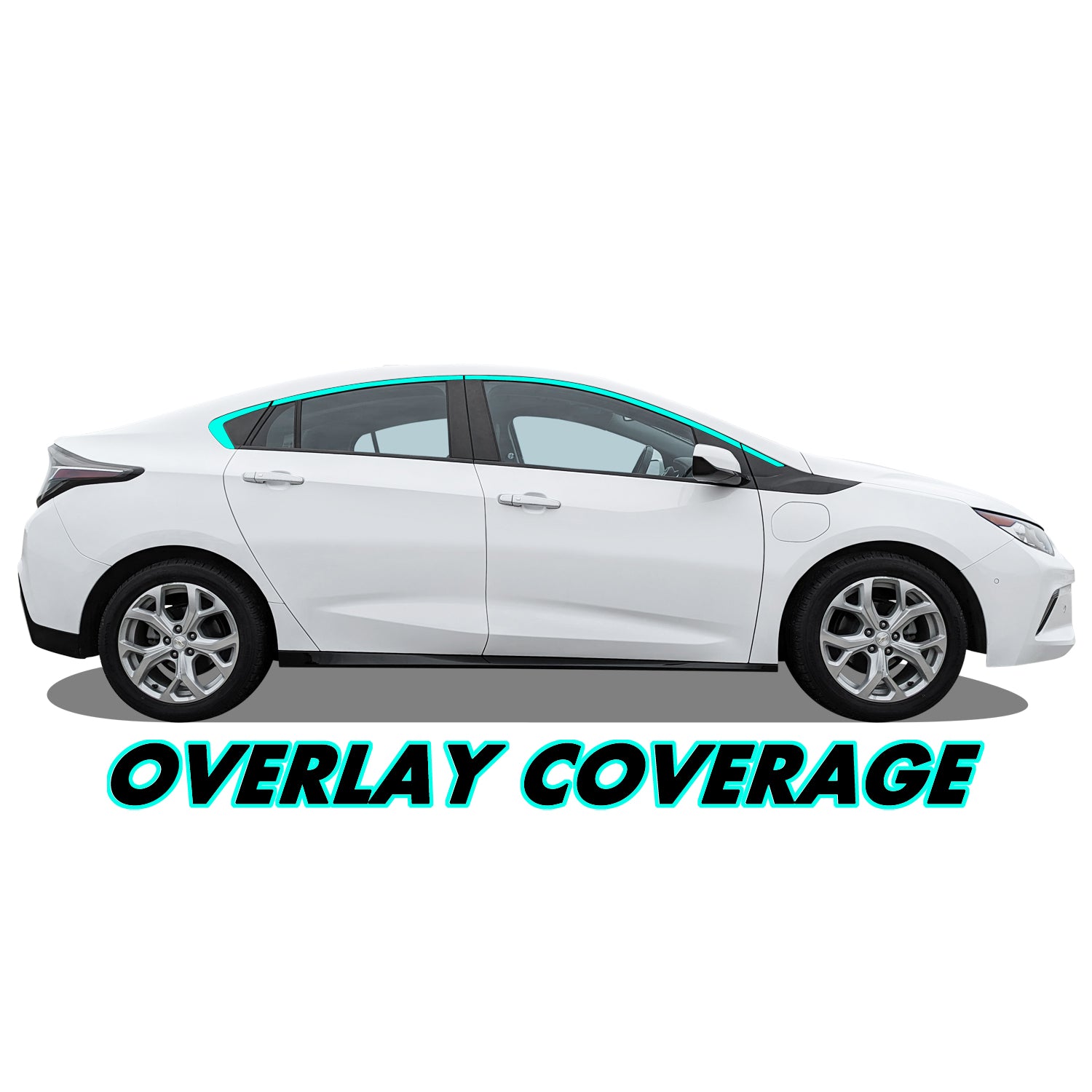 2016-2019 Chevrolet Volt | Window Trim Chrome Delete PreCut Vinyl Wrap