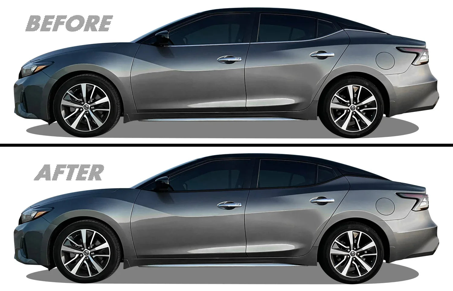 2016-2023 Nissan Maxima | Window Trim Chrome Delete PreCut Vinyl Wrap