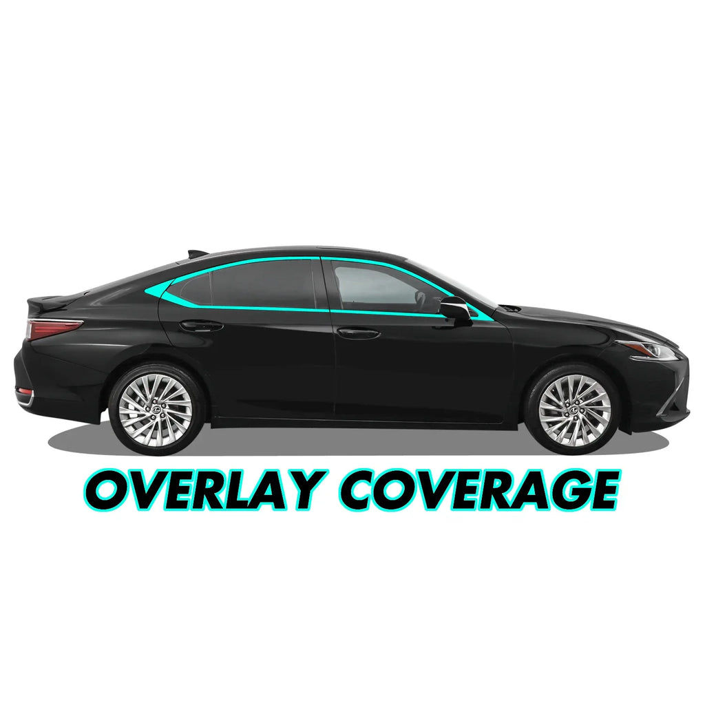 2019-2023 Lexus ES | Window Trim Chrome Delete PreCut Vinyl Wrap