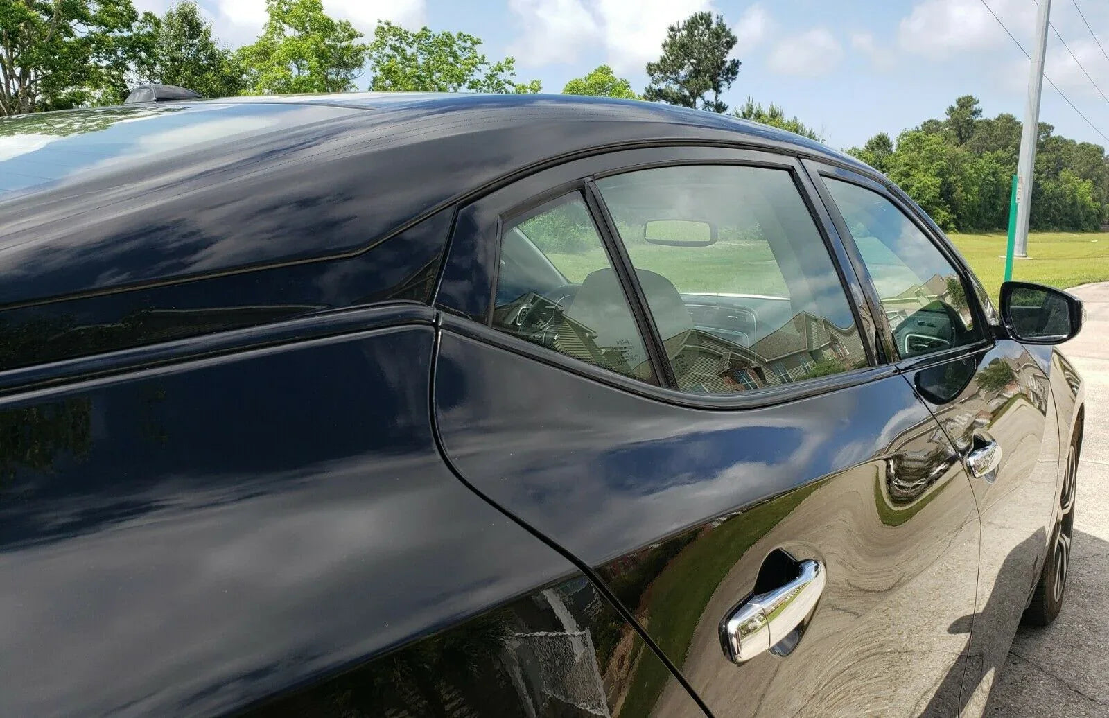 2016-2023 Nissan Maxima | Window Trim Chrome Delete PreCut Vinyl Wrap