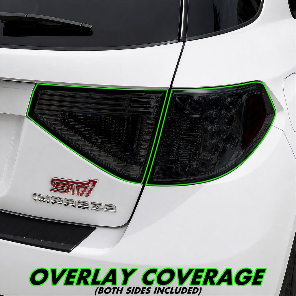 2008-2014 Subaru Impreza WRX Hatchback | Tail Light PreCut Tint Overlays