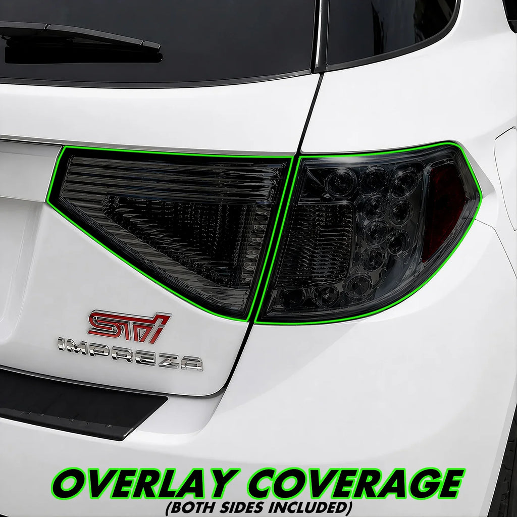 2008-2014 Subaru Impreza WRX Hatchback | Tail Light PreCut Tint Overlays