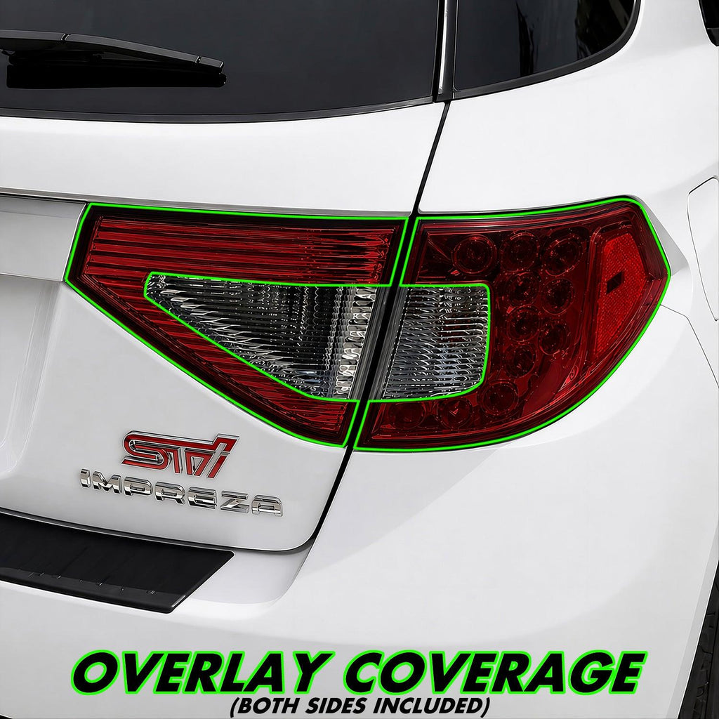 2008-2014 Subaru Impreza WRX Hatchback | Tail Light Cutout PreCut Tint Overlays