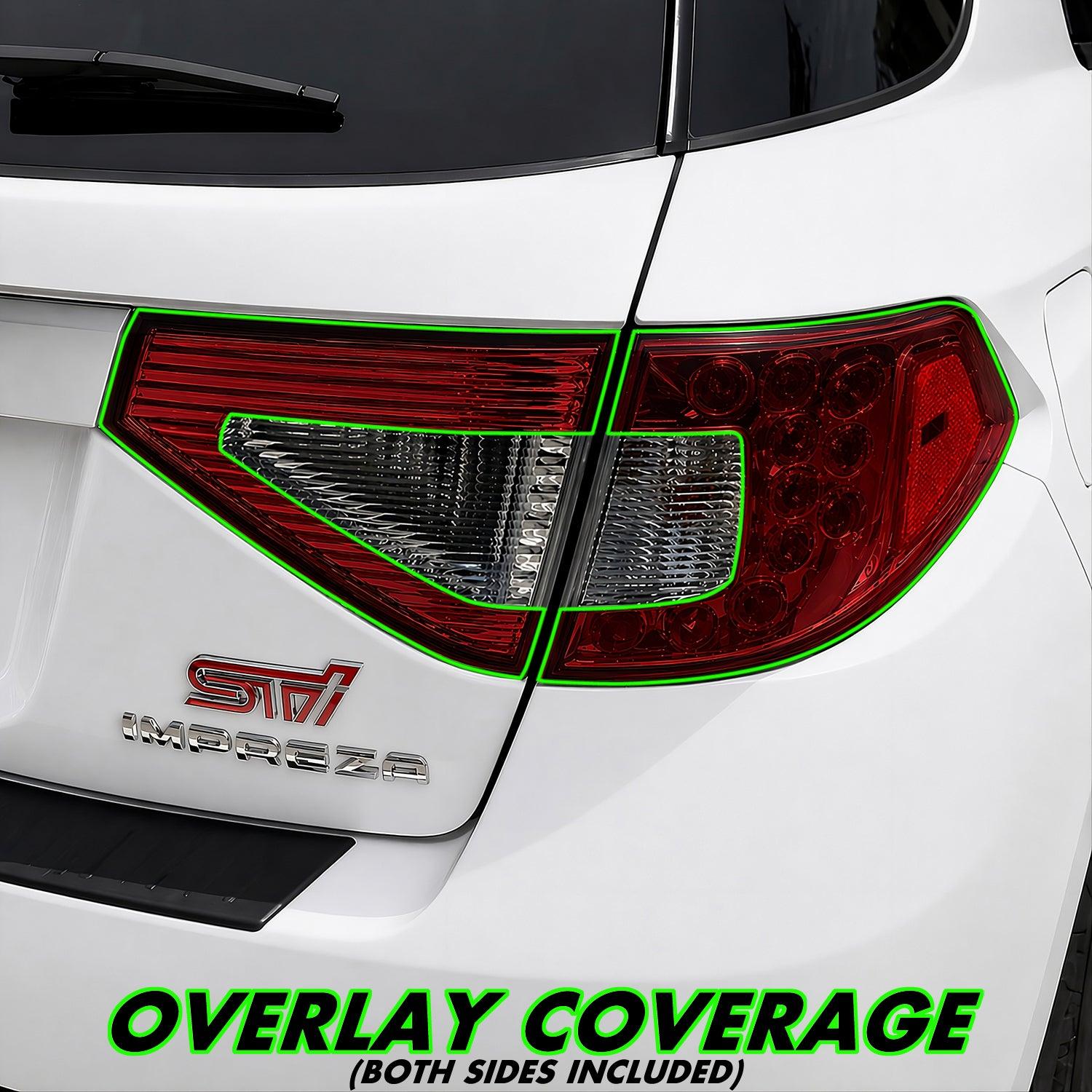 2008-2014 Subaru Impreza WRX Hatchback | Tail Light Cutout PreCut Tint Overlays