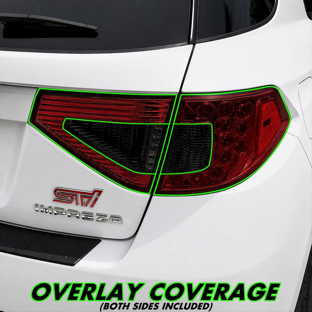 2008-2014 Subaru Impreza WRX Hatchback | Tail Light Combo PreCut Tint Overlays