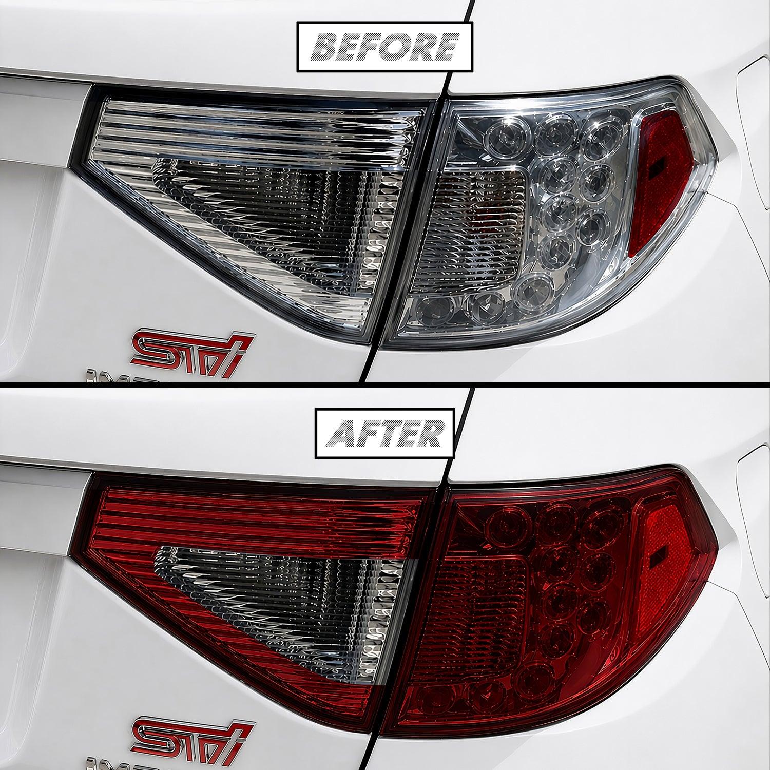2008-2014 Subaru Impreza WRX Hatchback | Tail Light Reverse Cutout PreCut Tint Overlays