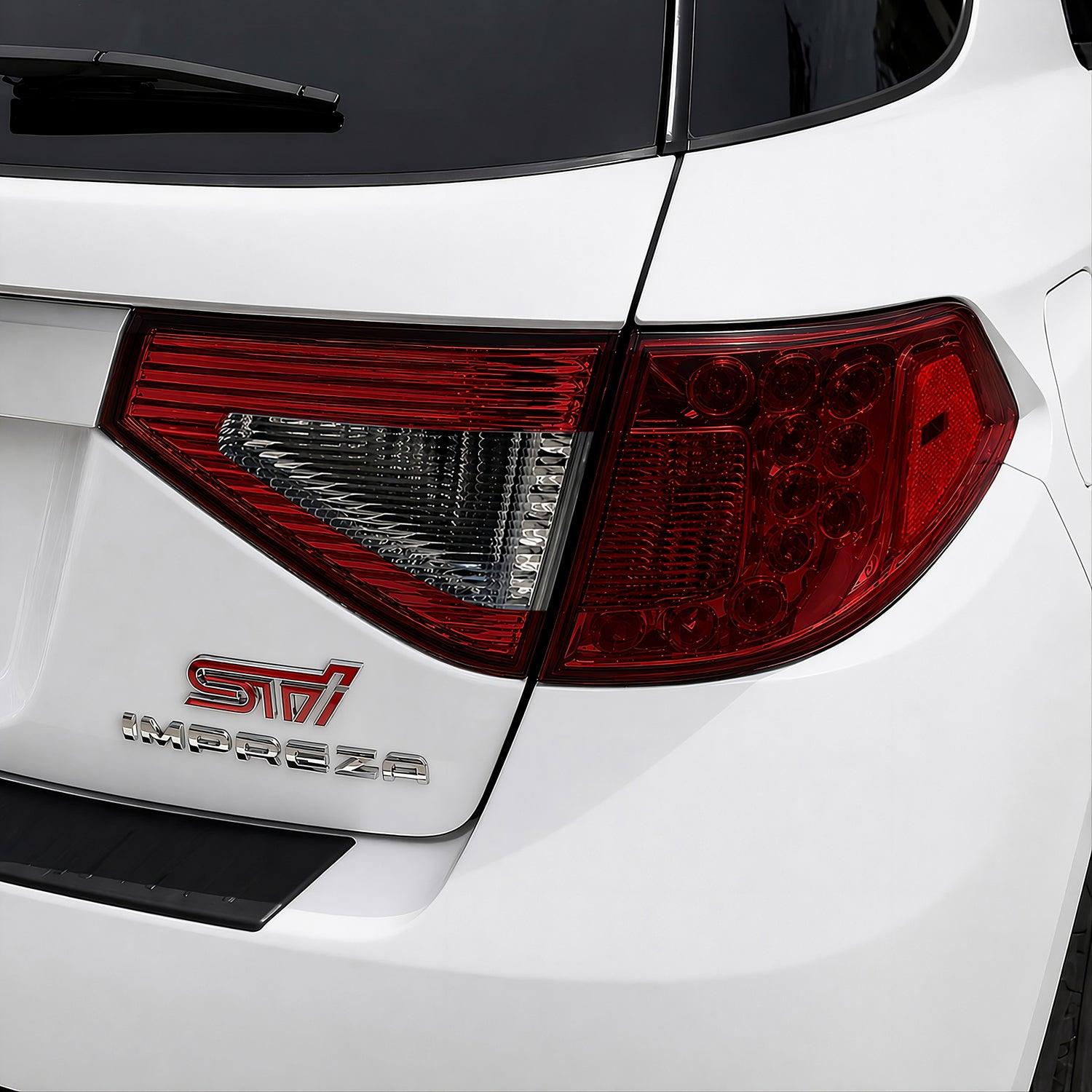 2008-2014 Subaru Impreza WRX Hatchback | Tail Light Reverse Cutout PreCut Tint Overlays