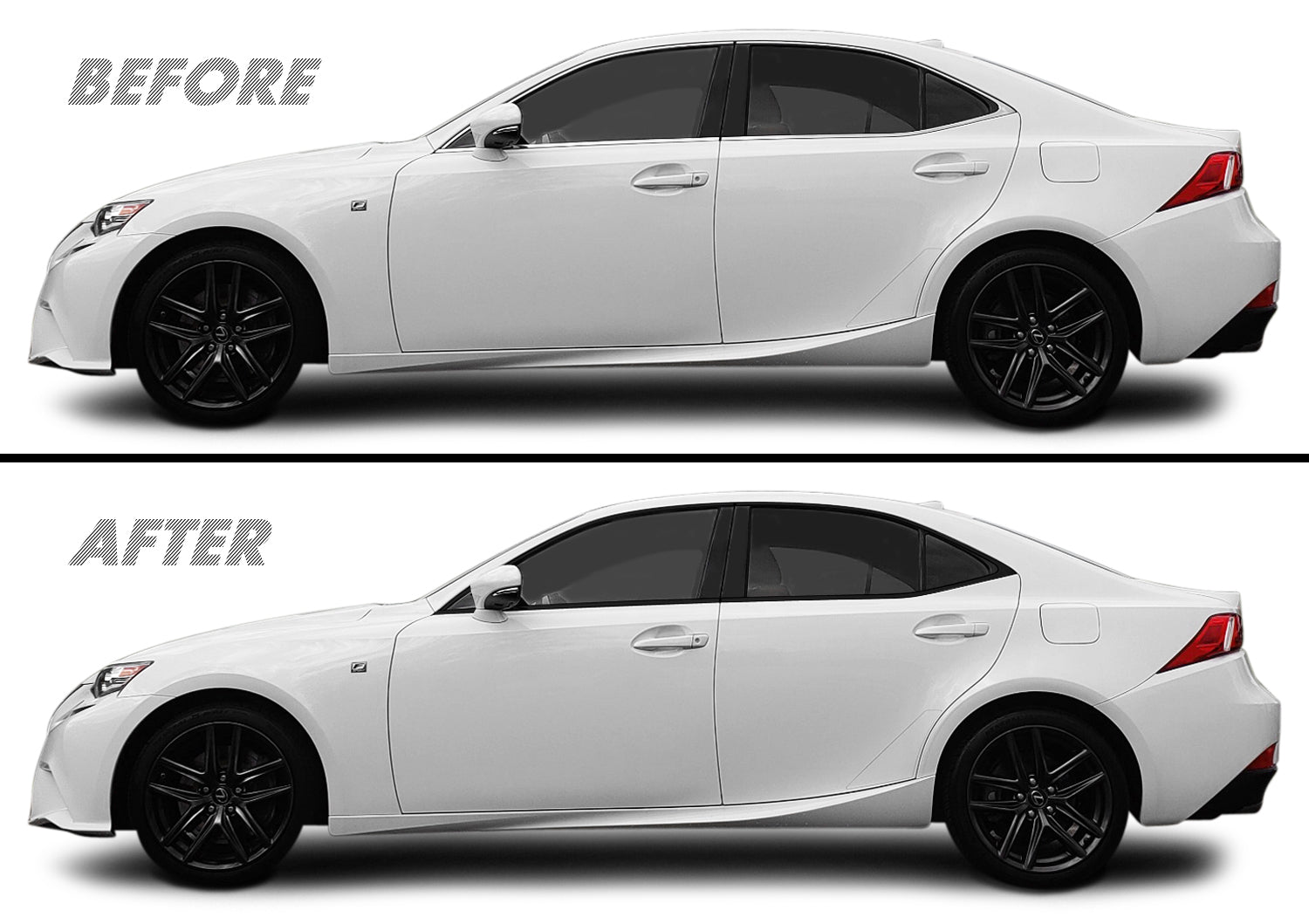 2014-2020 Lexus IS  Window Trim Chrome Delete PreCut Vinyl Wrap