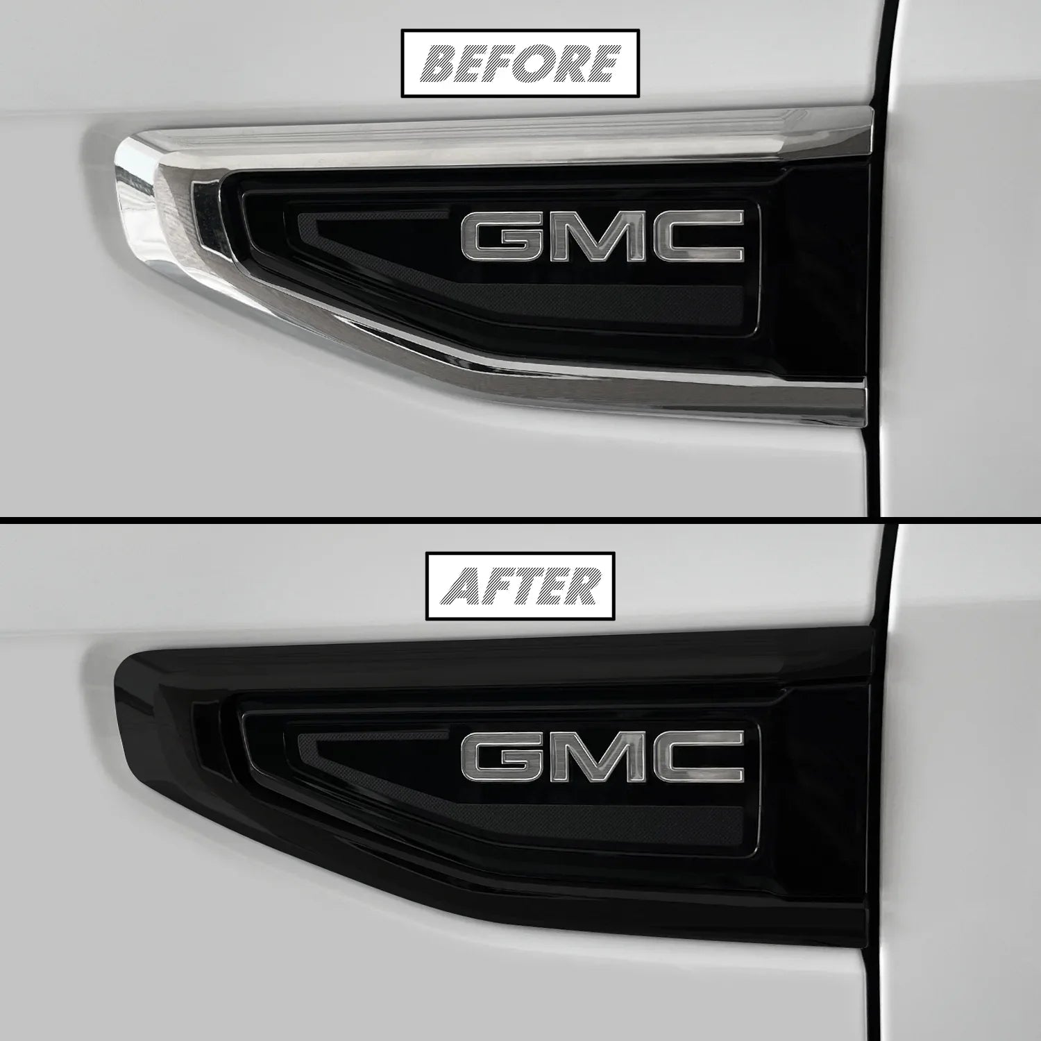 2021-2023 GMC Yukon | Fender Vent Trim Chrome Delete PreCut Vinyl Wrap