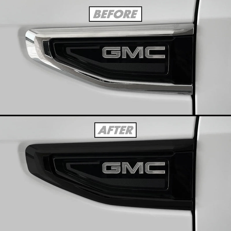 2021-2023 GMC Yukon | Fender Vent Trim Chrome Delete PreCut Vinyl Wrap