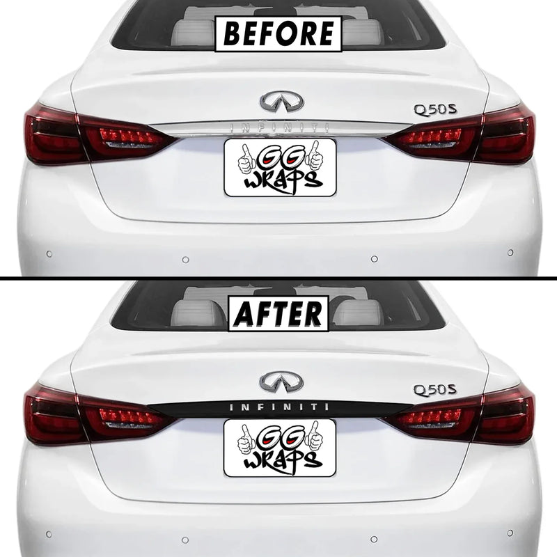 2018-2023 Infiniti Q50 | Rear Trunk Trim Chrome Delete PreCut Vinyl Wrap