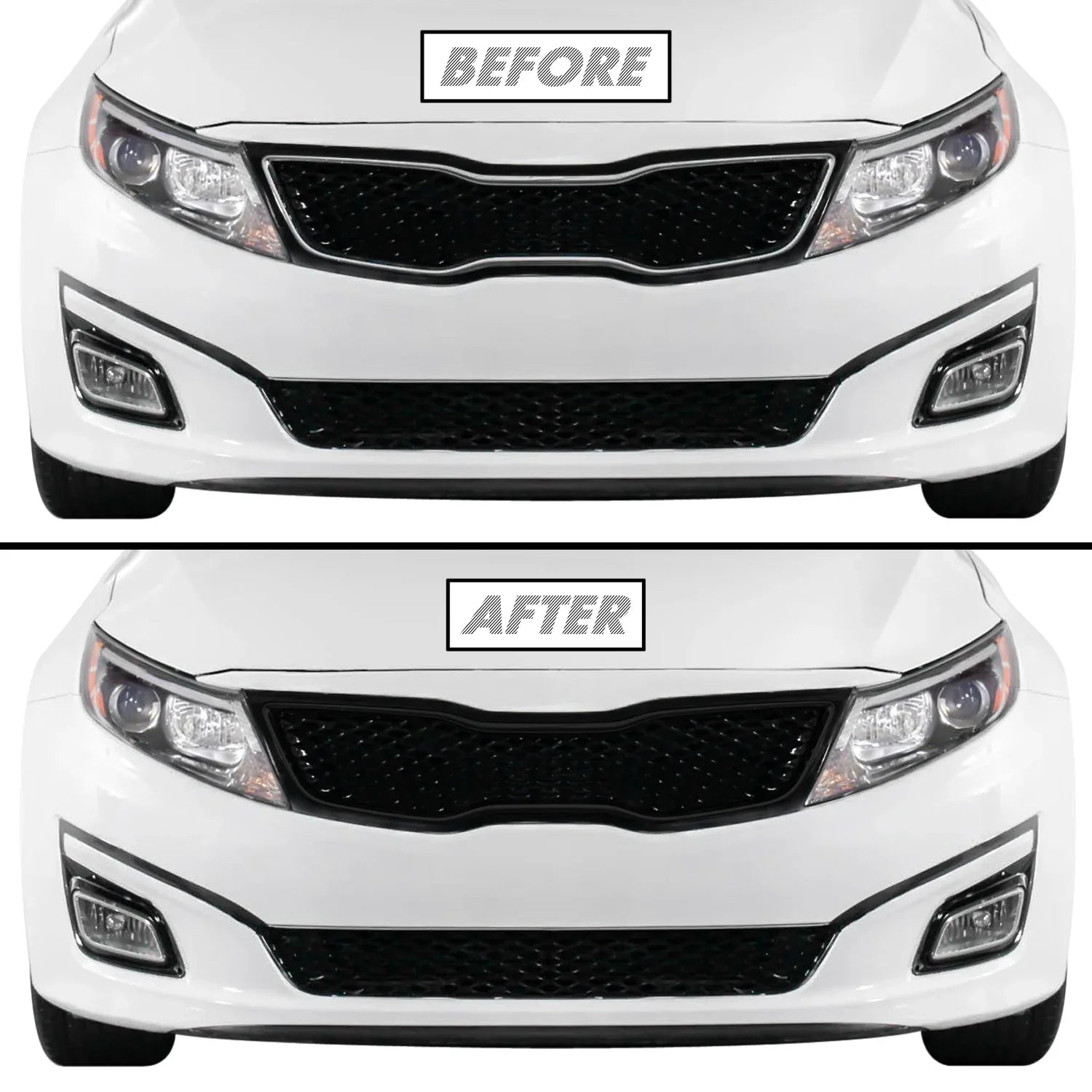 2014-2015 Kia Optima | Front Grill Trim Chrome Delete PreCut Vinyl Wrap