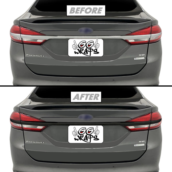 2017-2018 Ford Fusion | Rear Trunk Trim Chrome Delete PreCut Vinyl Wrap