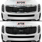 2020-2022 Kia Telluride | Front Grill Trim Chrome Delete PreCut Vinyl Wrap